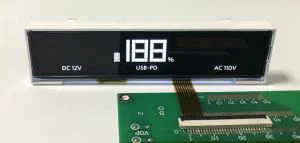 Segmen LCD Modul Putih Pada Hitam