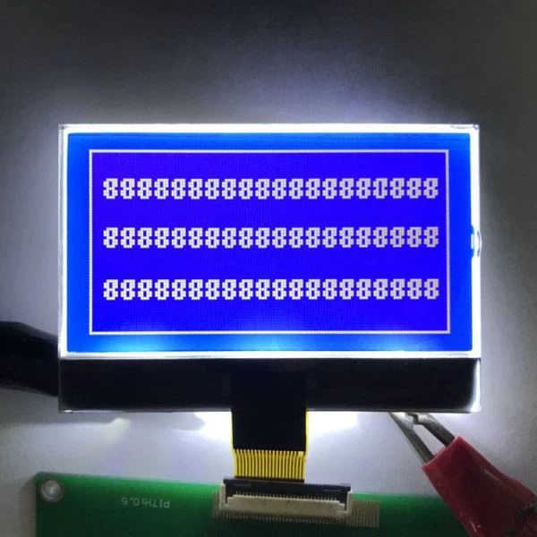 128x64 Layar LCD Grafis Biru