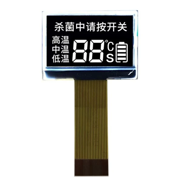 VA Segment Kustom Ukuran Layar LCD Kecil Dengan Kecerahan Tinggi